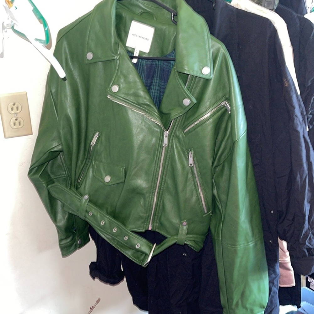 Avec les filles Jacket oversized, crop Moto